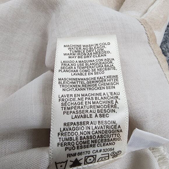 Cloth & Stone Anthropologie Top Women Small Beige Tan Safari Giraffe Button Up - Picture 15 of 15